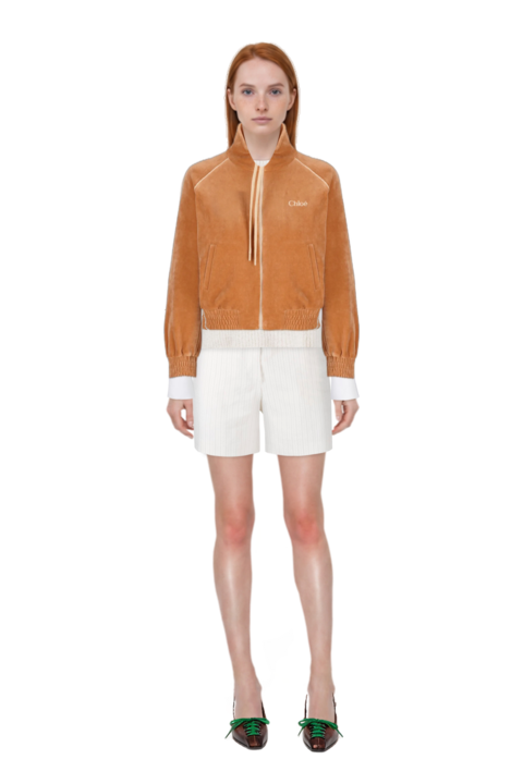 Outfit lace-up pointed-toe pumps and logo-embroidered velvet sweater