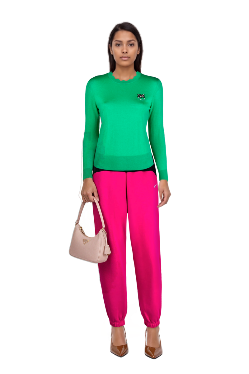 Outfit re-edition 2005 nubuck and saffiano leather mini-bag and 80mm vrushali pumps