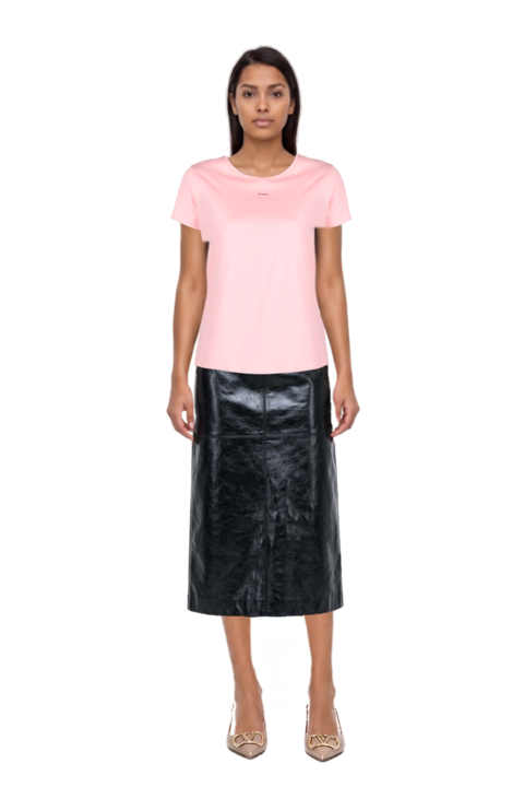Outfit vlogo signature slingback pumps and gwen leather midi skirt