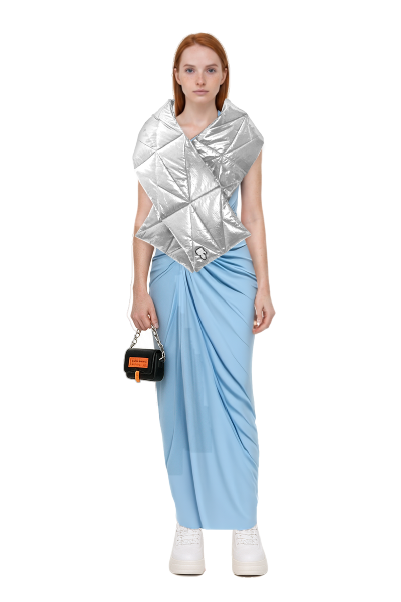 Outfit canoa one-shoulder knot maxi dress and 23 top