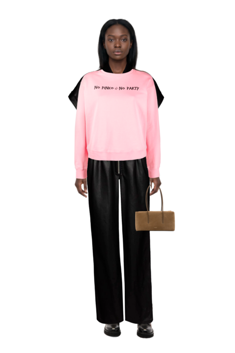 Outfit stockholm suede shoulder bag and pinko sweatshirt
