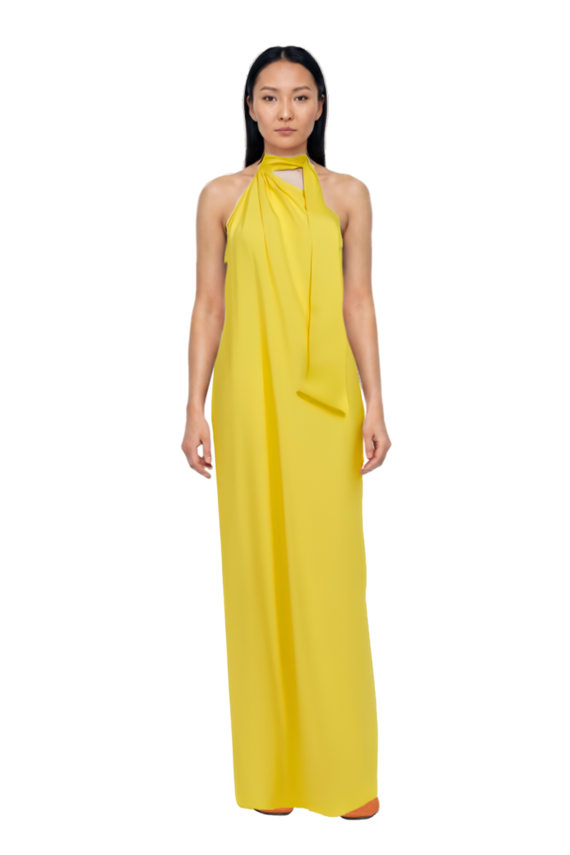 Outfit astor halterneck maxi dress and 23 sandals