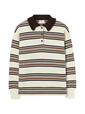 Claudie Pierlot striped polo jumper
