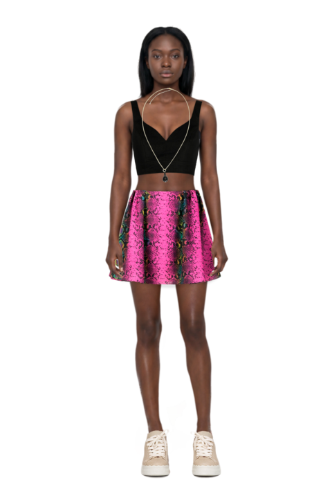Outfit drop-pendant necklace and pinko top