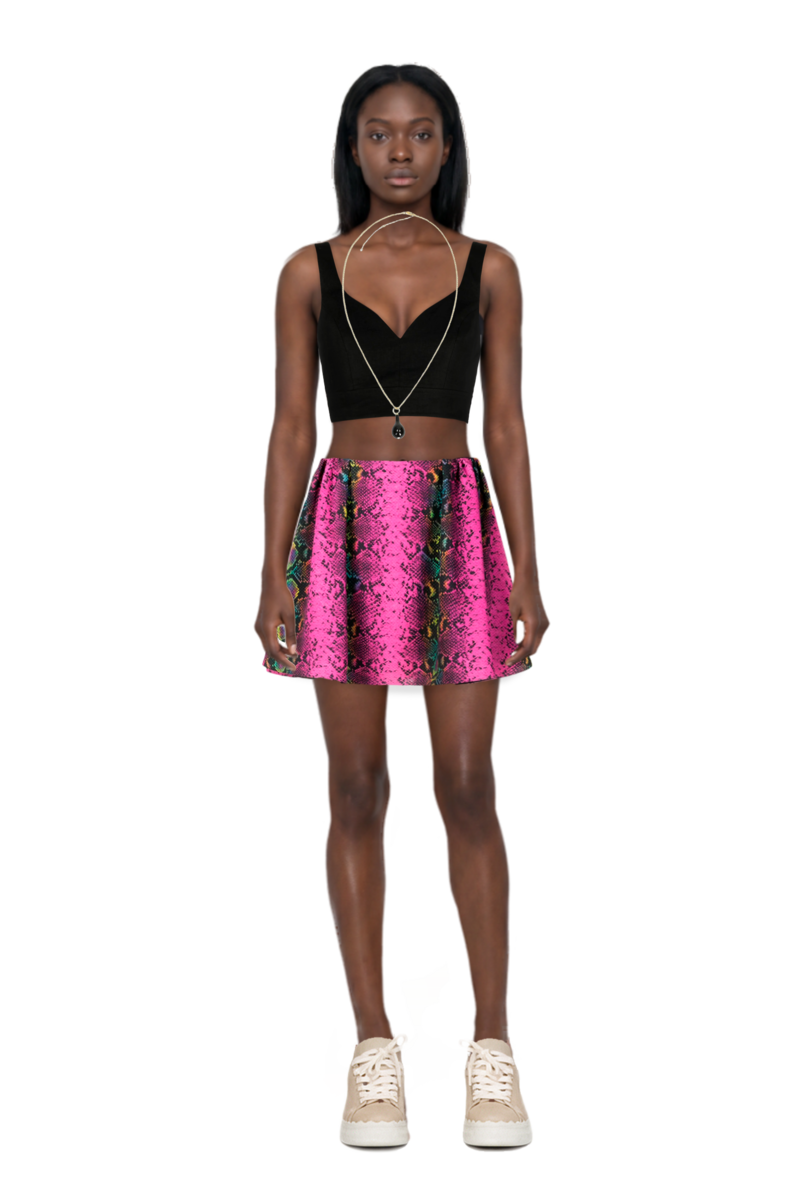 Outfit drop-pendant necklace and pinko top