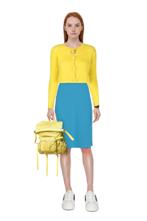 Outfit pinko top and high-waist pencil skirt