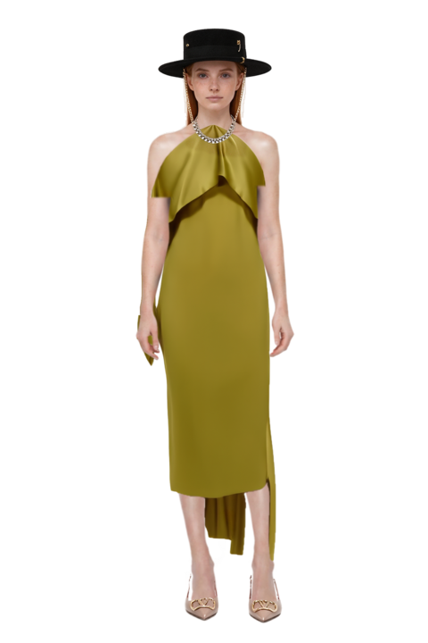 Outfit nan draped dress and vlogo signature slingback pumps