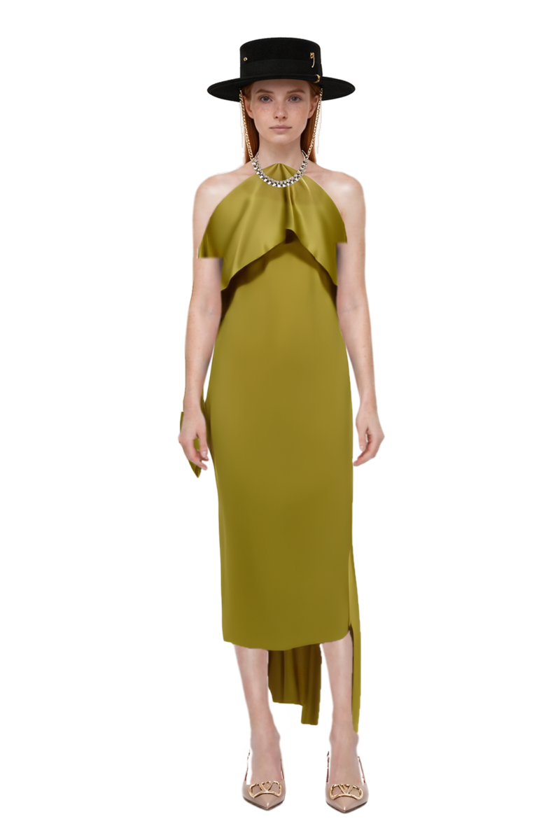 Outfit nan draped dress and vlogo signature slingback pumps
