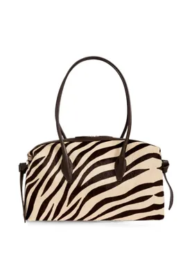 Yuzefi Brioche Duffle zebra-print shoulder bag