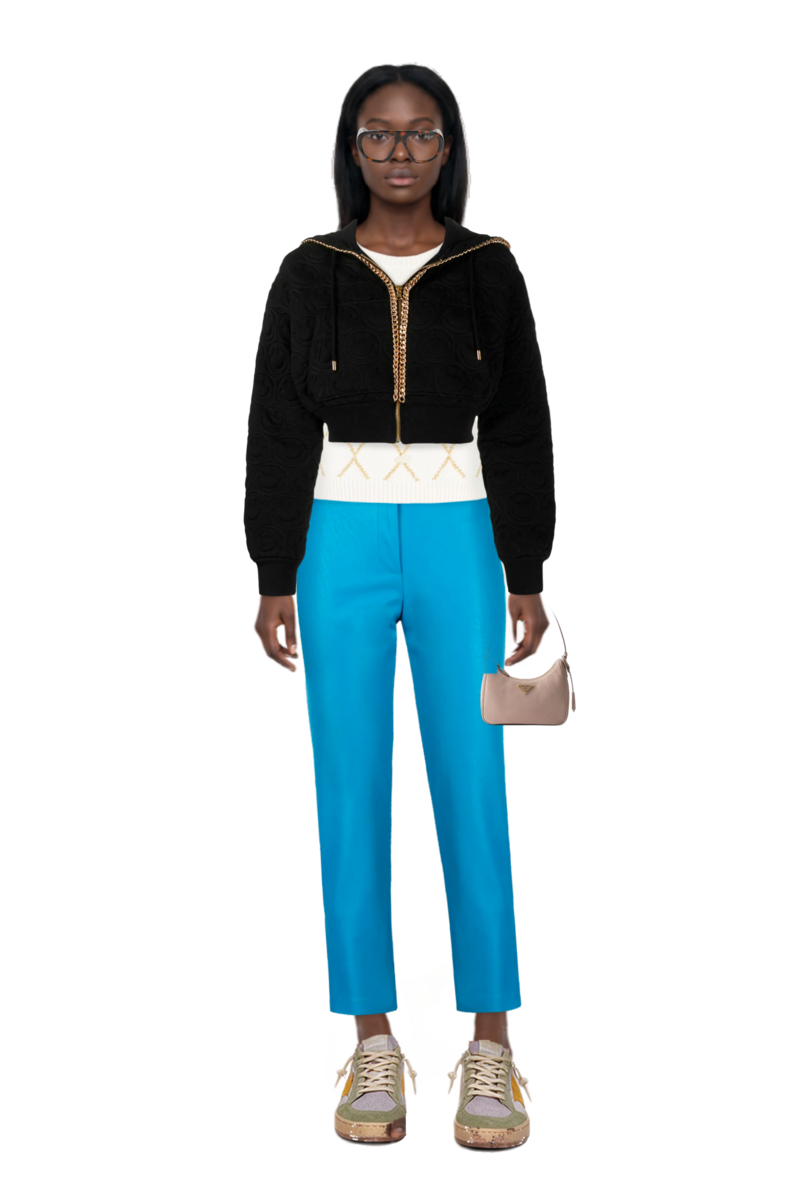 Outfit acetate geometric sunglasses and re-edition 2005 nubuck and saffiano leather mini-bag