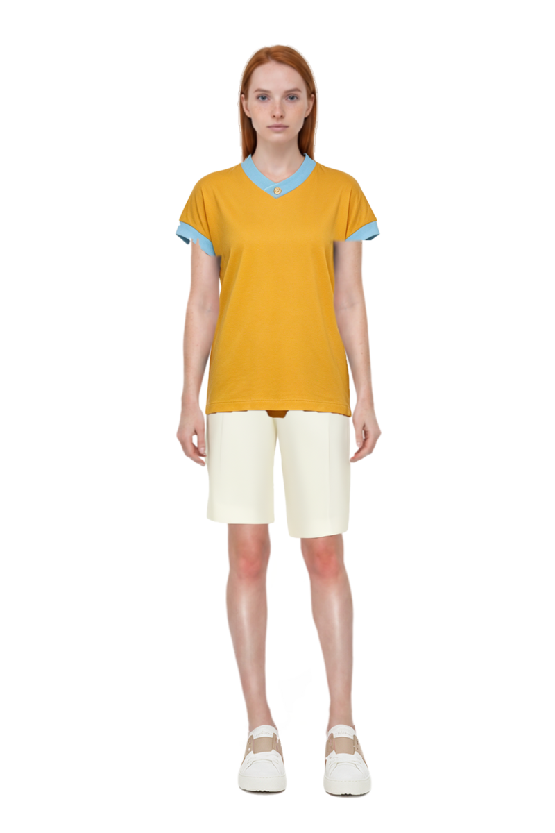 Outfit pleat-detail tailored shorts and stretch cotton-jersey t-shirt