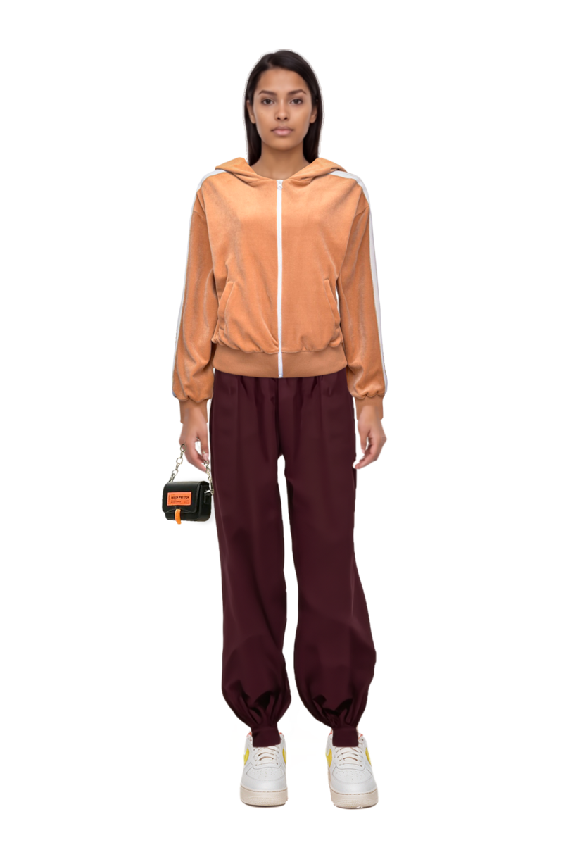 Outfit gathered-cuff loose-fit trousers and air force 1 '07 lx "white/phantom/pearl white/yell" sneakers