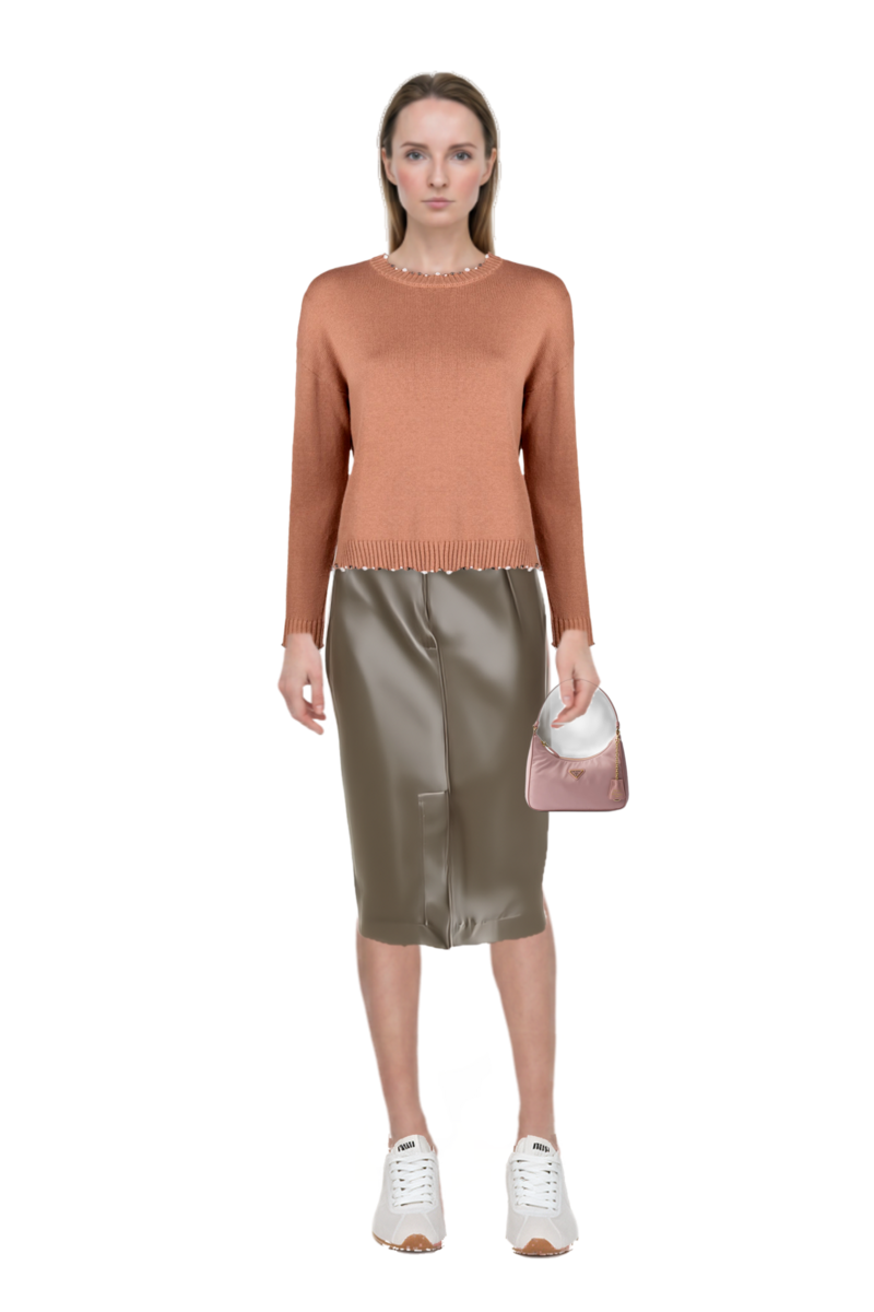 Outfit plume mesh fabric sneakers and mini re-edition 2005 re-nylon and saffiano bag