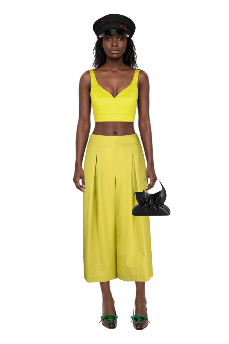 Outfit lace-up pointed-toe pumps and sphynx medium bag in smooth leather