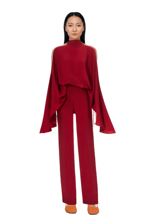 Outfit eolia cape jumpsuit and 23 sandals