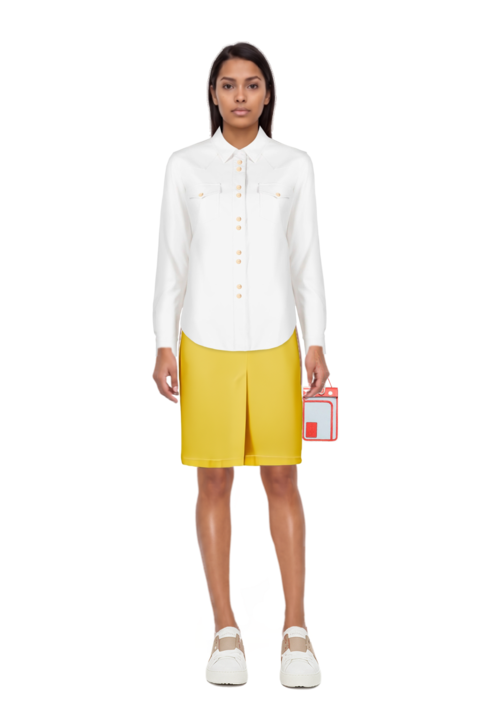 Outfit waxed canvas skirt and pinko polo
