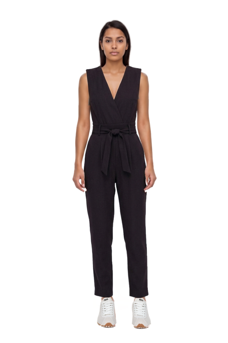 Outfit plume mesh fabric sneakers and pinko jumpsuit