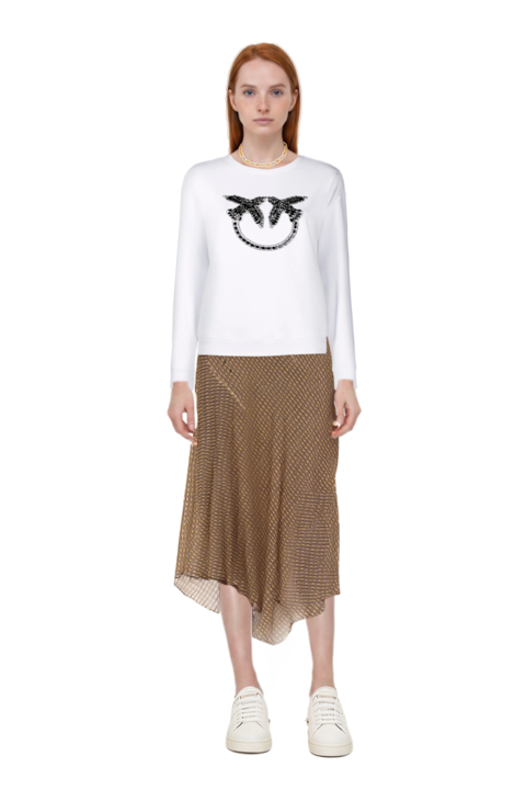 Outfit cooper layered midi dress and pinko sweatshirt