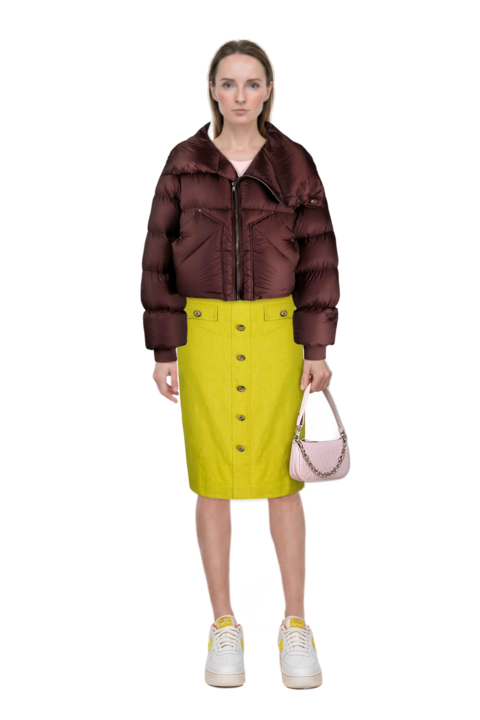 Outfit pinko skirt and air force 1 '07 lx "white/phantom/pearl white/yell" sneakers
