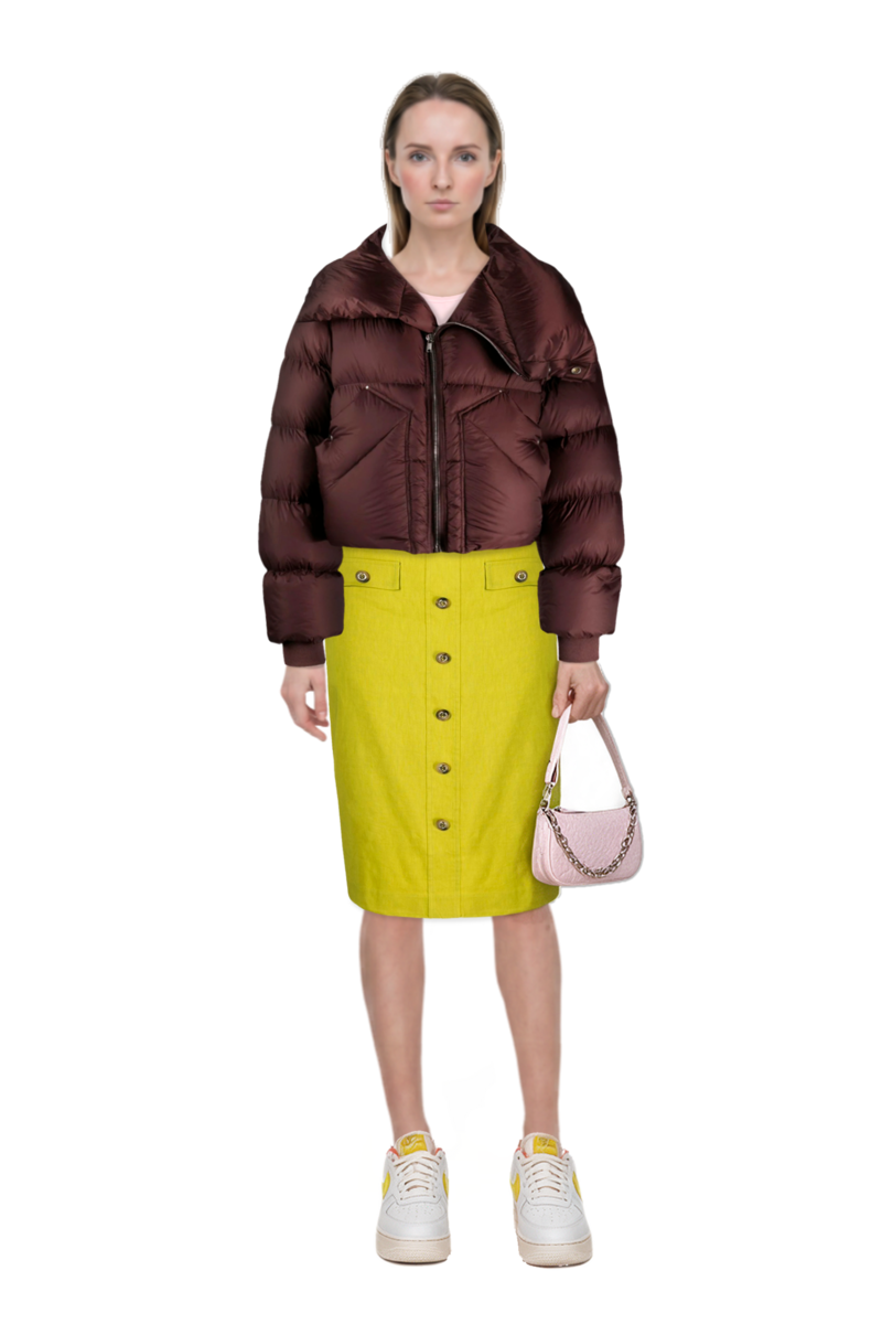 Outfit pinko skirt and air force 1 '07 lx "white/phantom/pearl white/yell" sneakers