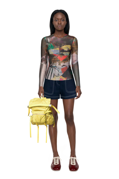 Outfit leren leather ballerina sneakers and pinko shorts