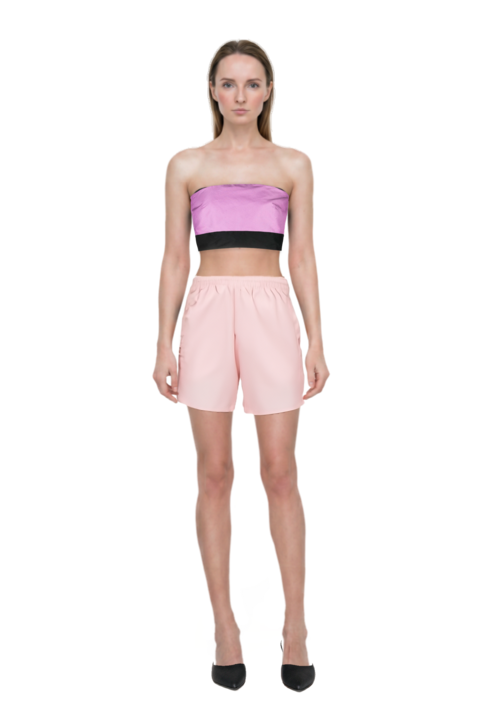 Outfit nylon shorts and le cœur pointed-toe mules