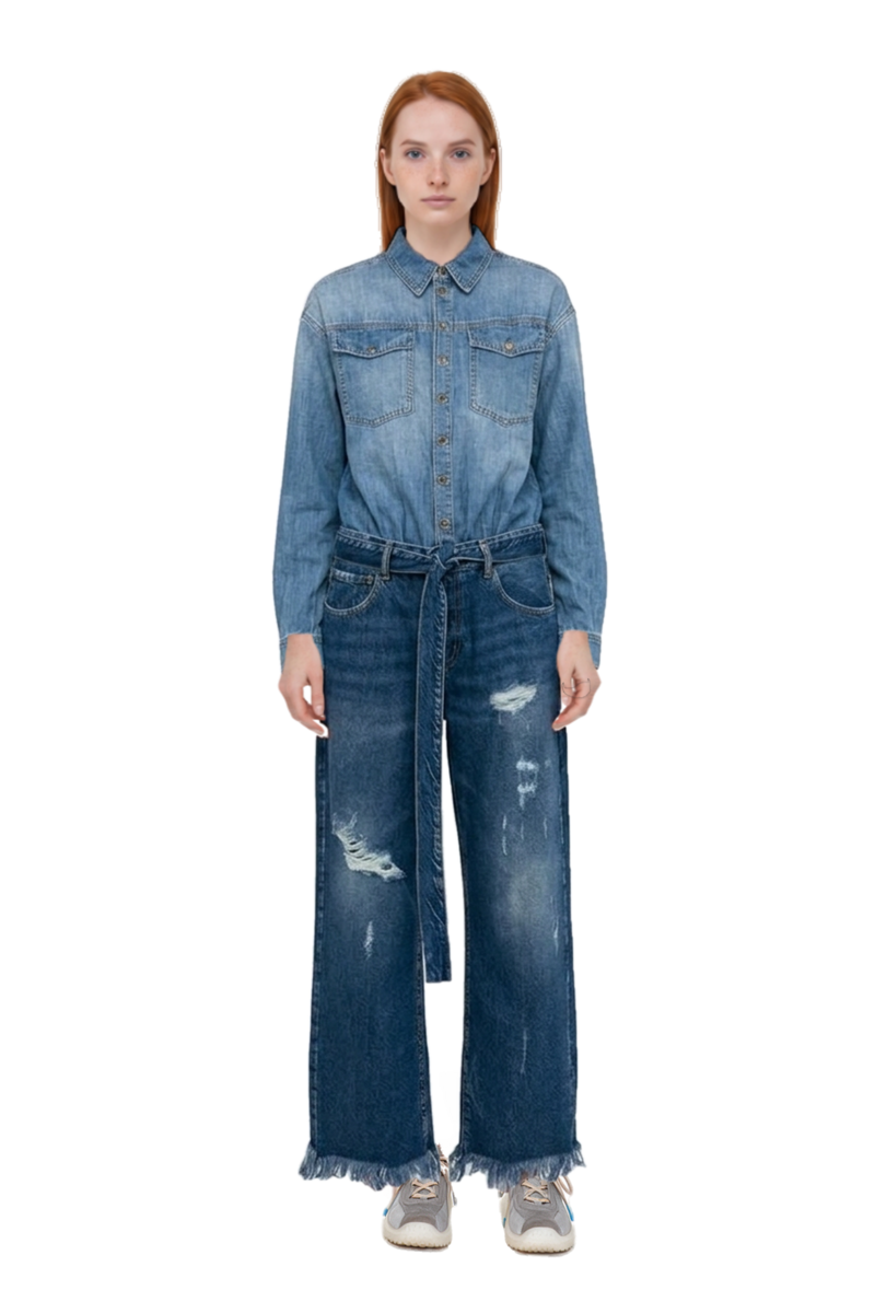 Outfit bubble technical fabric and suede sneakers and pinko jumpsuit