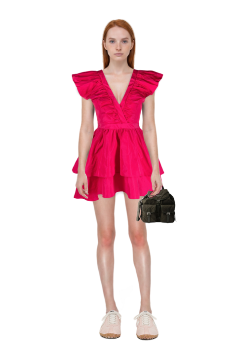 Outfit x jacquemus moon shoe sneakers and medium quilted re-nylon backpack with saffiano leather trim