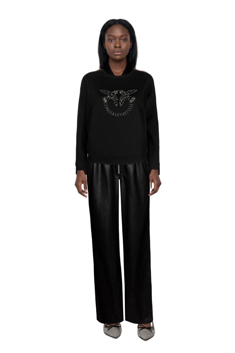 Outfit scarlett 50 pumps and pinko sweatshirt