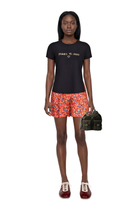 Outfit medium quilted re-nylon backpack with saffiano leather trim and leren leather ballerina sneakers