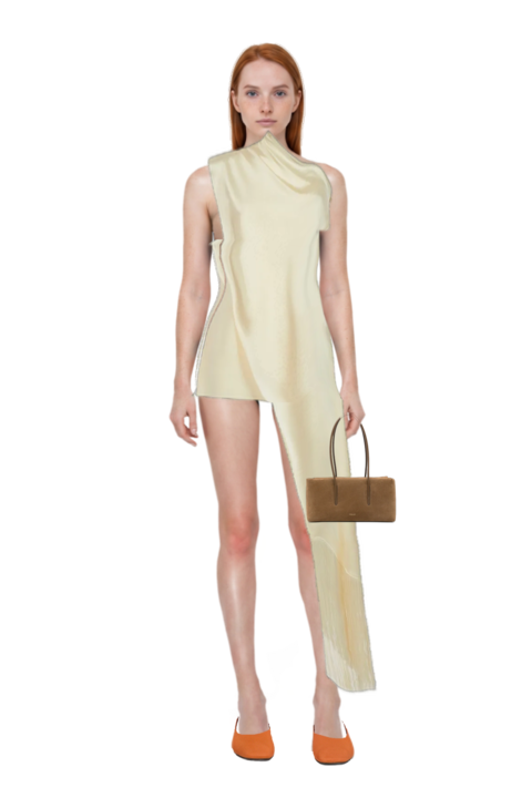 Outfit stockholm suede shoulder bag and berenson draped fringe dress