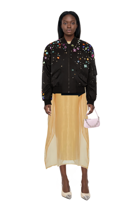 Outfit sphinx dress and cassandre-plaque pumps