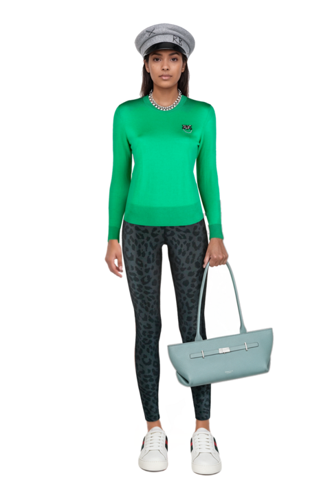 Outfit pinko jumper and new york grained leather shoulder bag