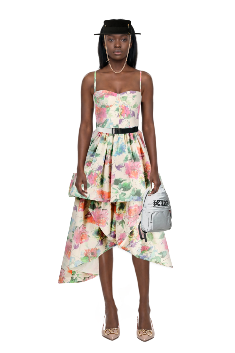 Outfit pinko sundress and vlogo signature slingback pumps