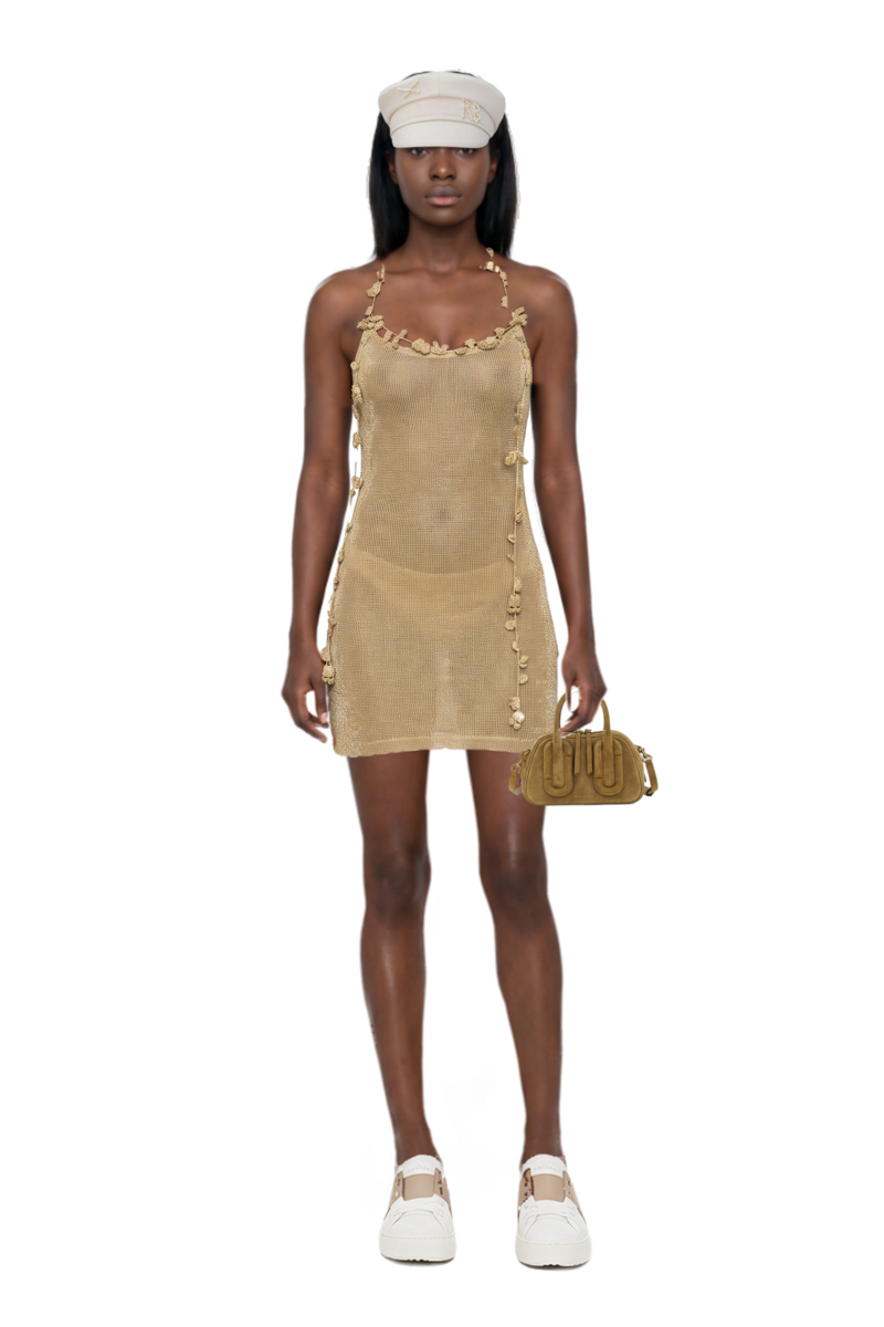 Outfit babe top-handle in suede and alonza dress