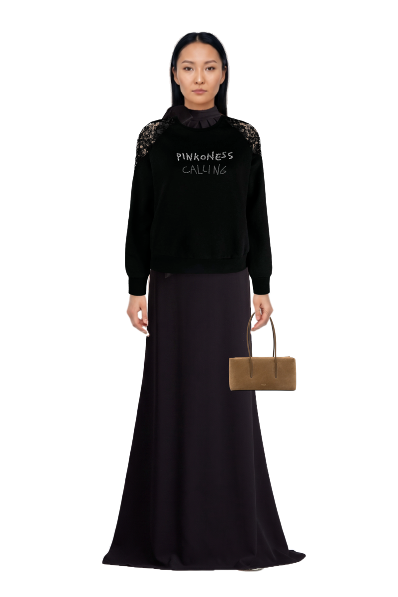 Outfit stockholm suede shoulder bag and sleeveless dress