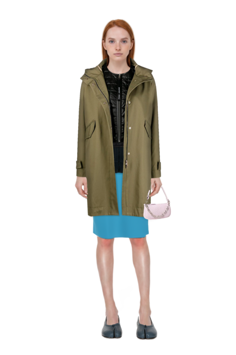 Outfit tabi ballet flats and high-waist pencil skirt