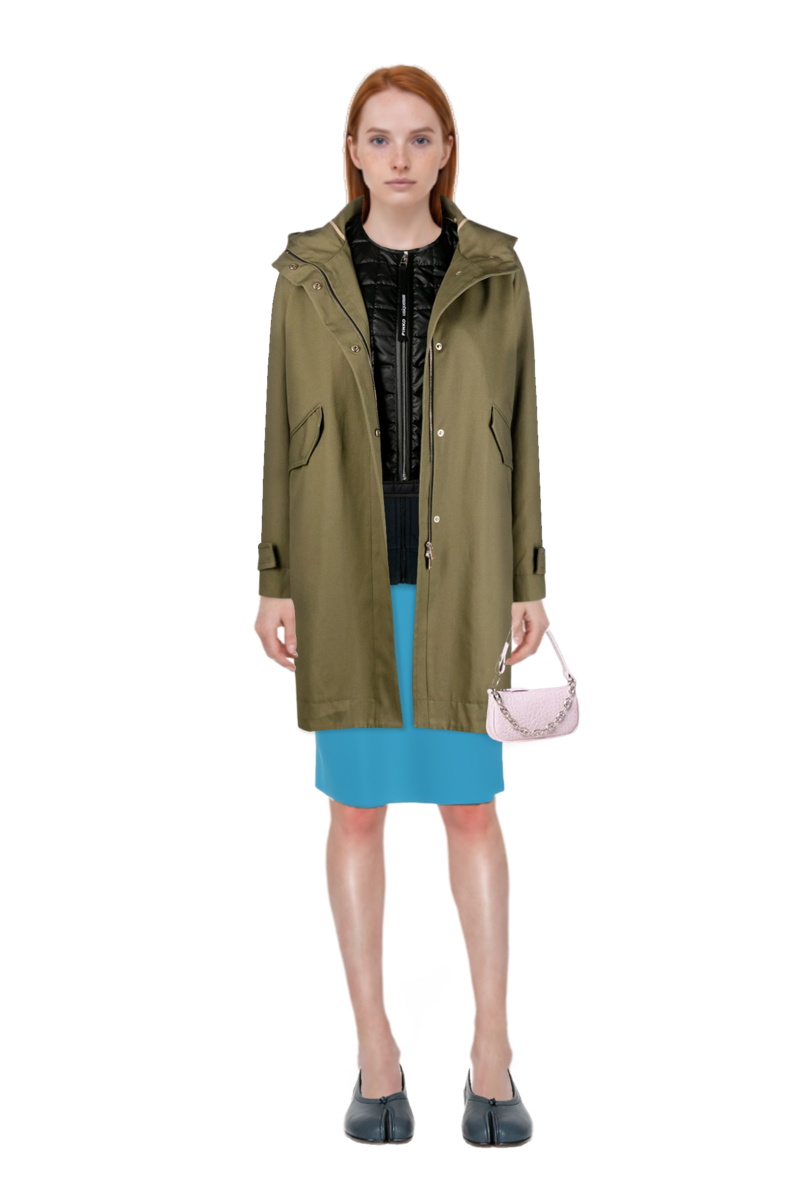Outfit tabi ballet flats and high-waist pencil skirt