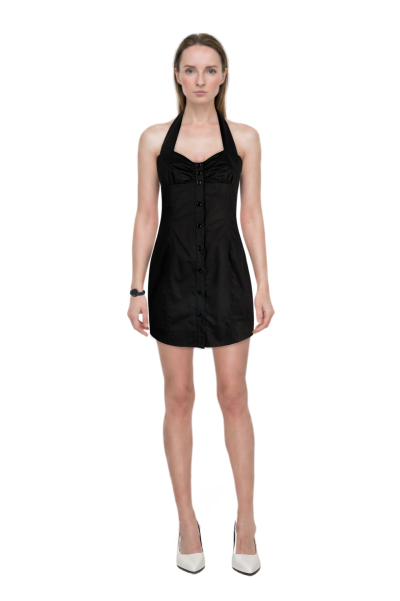 Outfit fame leather pumps and pinko dress