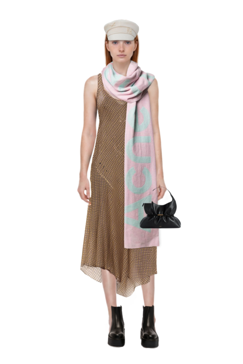 Outfit cooper layered midi dress and sphynx medium bag in smooth leather