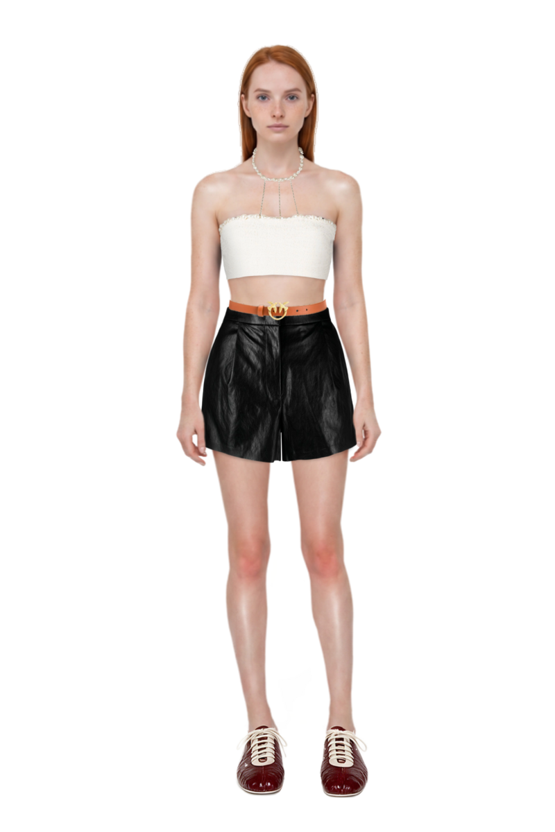 Outfit leren leather ballerina sneakers and pinko trouser belt