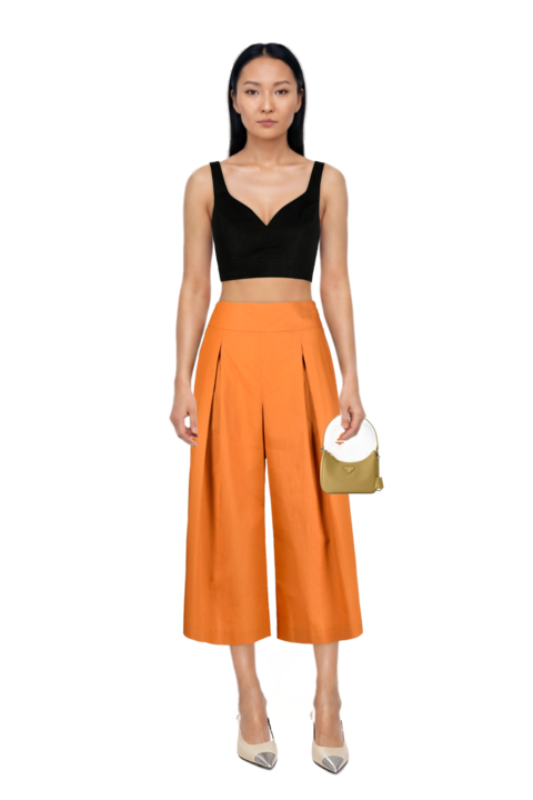 Outfit re-edition 2005 saffiano leather mini-bag and cassandre-plaque pumps