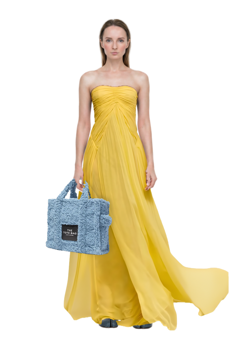 Outfit tabi ballet flats and ritz gathered gown