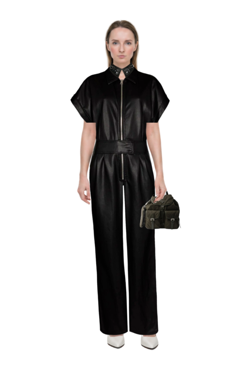 Outfit fame leather pumps and medium quilted re-nylon backpack with saffiano leather trim