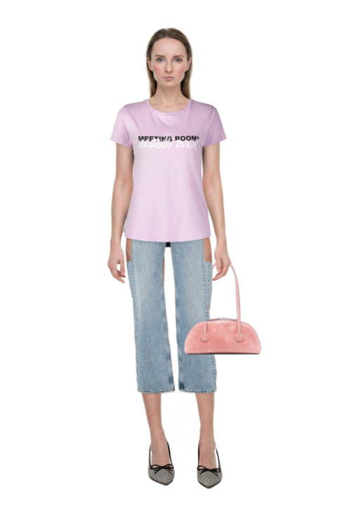 Outfit bessette leather tote bag and straight-leg jeans