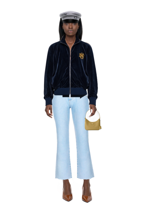 Outfit logo-embroidered zip-up sweatshirt and 80mm vrushali pumps
