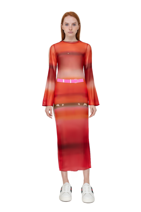 Outfit nora bell-sleeve cover up and 23 trouser belt