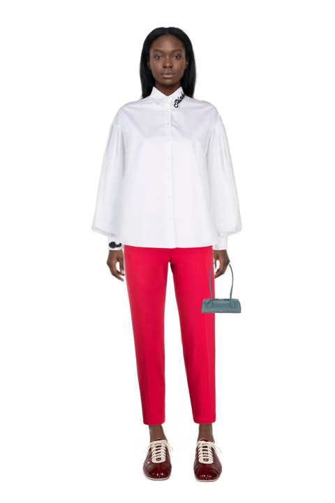 Outfit small le teckel shoulder bag and leren leather ballerina sneakers