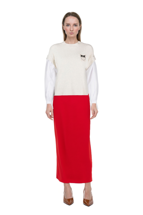 Outfit asymmetric sleeveless dress and 80mm vrushali pumps