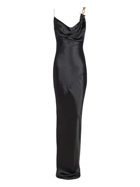 Balmain chain-detail satin dress